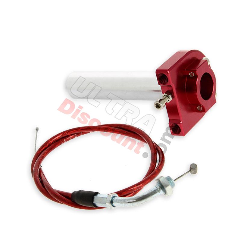 Gasgriff schnell rot, Qualitätsprodukt + Kabel, Pocket quad Teile