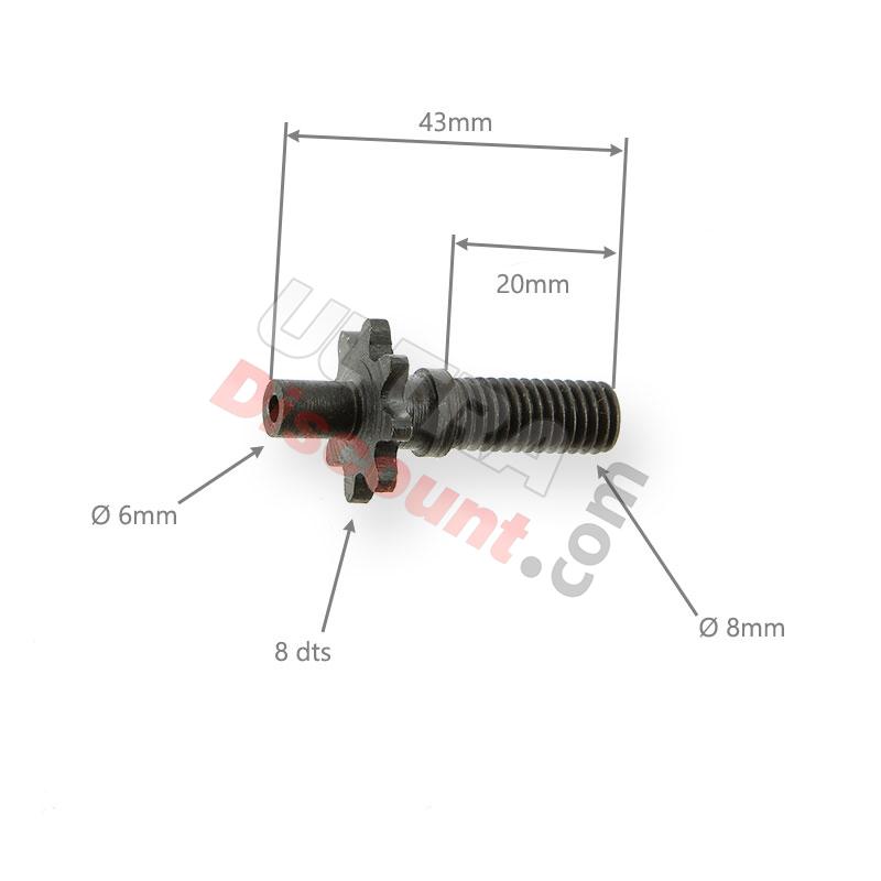 Ritzel verstärkt 8 Z kleine Teilung (Typ B), Pocket quad Teile