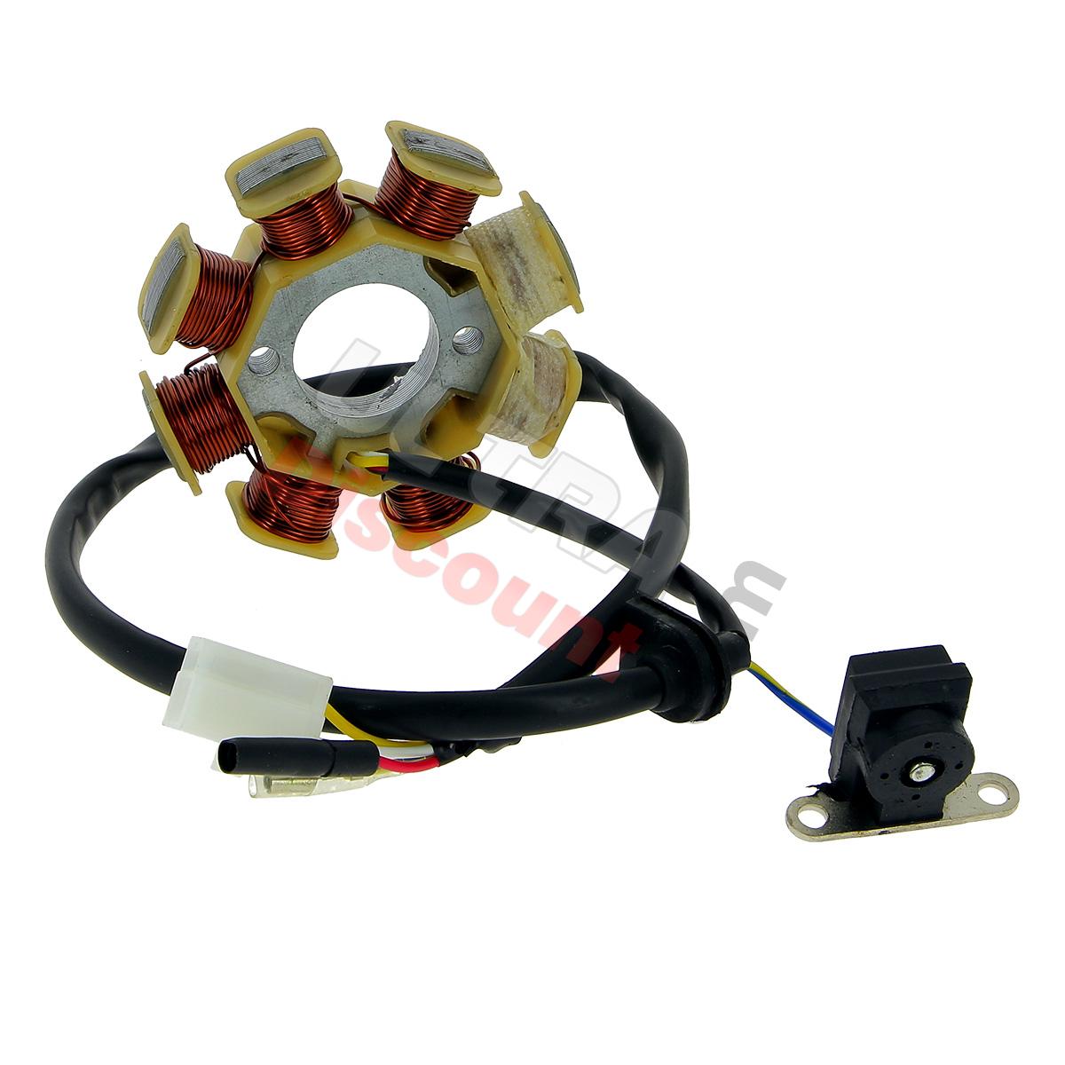 Stator für chinesischen Skooter 50 ccm, 4-Taktmotor (4 Kabel), Chinesische Motorroller Teile