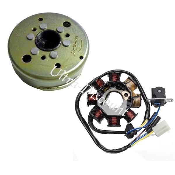 Stator + Magnetzünder für chinesischen Skooter 50 ccm, 4-Taktmotor, Chinesische Motorroller Teile