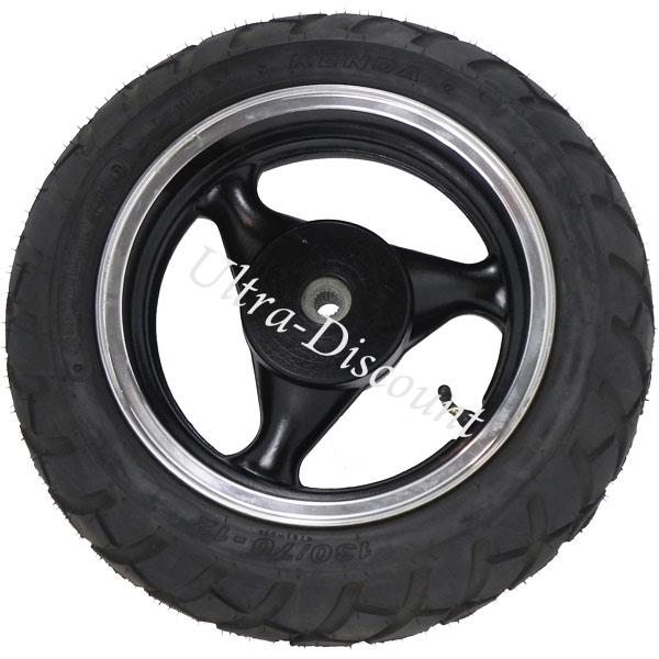 Rad hinten komplett für Jonway Skooter (schwarz), Teile Motorroller Jonway Rad hinten komplett für Jonway Skooter (schwarz), Teile Motorroller Jonway