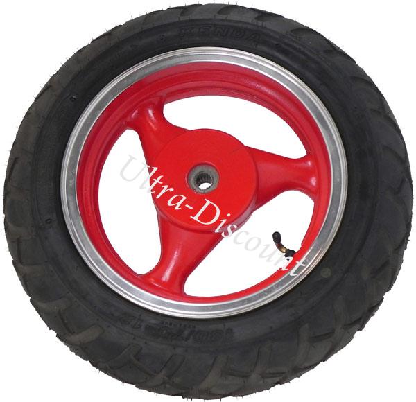 Rad hinten komplett für Jonway Skooter 50 ccm(rot), Teile Motorroller Jonway Rad hinten komplett für Jonway Skooter 50 ccm(rot), Teile Motorroller Jonway
