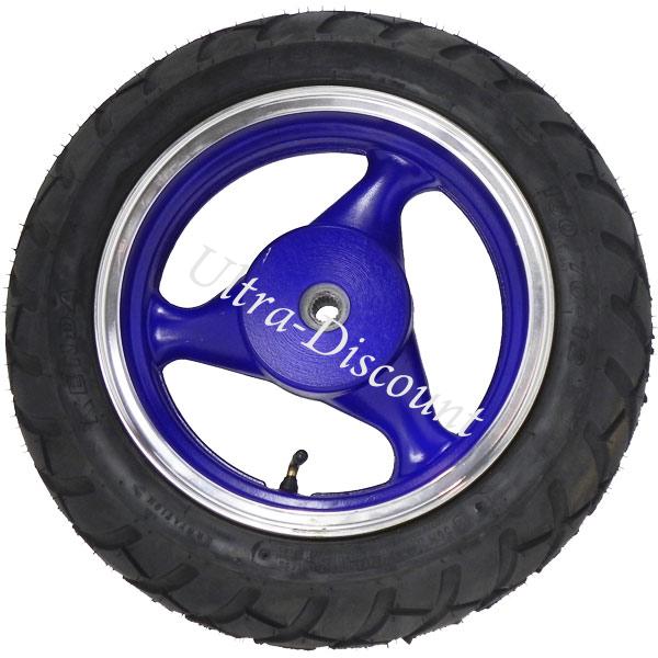 Rad hinten komplett für Jonway (blau), Teile Motorroller Jonway
