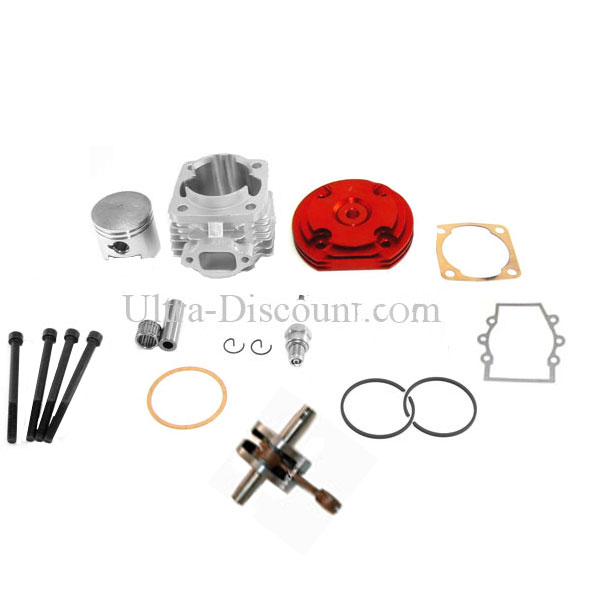 Kit für 53 ccm 4 Schleusen + Kurbelwelle Racing Achse 12 mm (Typ B rot, Pocket Cross Teile Kit für 53 ccm 4 Schleusen + Kurbelwelle Racing Achse 12 mm (Typ B rot, Pocket Cross Teile
