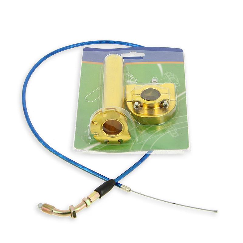 Gasgriff (schnell), gold, Qualitätsprodukt + Kabel, blau, Pocket quad Teile Gasgriff (schnell), gold, Qualitätsprodukt + Kabel, blau, Pocket quad Teile