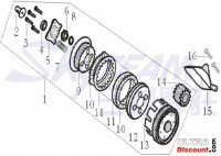 Kupplung Stahlscheibe für Skyteam 125ccm