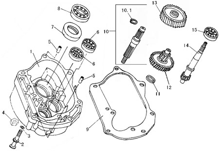 Zwischenantriebsritzel für Motor Skooter Baotian BT49QT-12