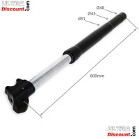 Gabelholme Qualitätsprodukt 800mm, doppelte Einstellung, 12mm Radachsen - Schwarz Bilder 1