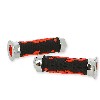 Griffe rutschfest dirt bike Flamme (rot - schwarz) Typ 3, Chinesische Motorroller Teile