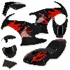 Verkleidung für pocket bike 47-49 ccm (schwarz-Rot), Ersatzteile Pocket bike