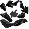 Verkleidung anbringend dirt bike CRZ + Sitzbank, schwarz, Ersatzteile Dirt bike