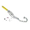 Auspuff Tuning Edelstahl, gold, (Typ 2) für Pocket Supermoto, Teile Pockets Supermoto
