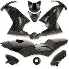 Verkleidung Kohlenfaser schwarz Sonderausgabe pocket bike MT4 (schwarz), Teile Pocket Blata MT4