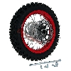 Rad hinten 12'', rot, (Spikes 12 mm) für dirt bike AGB27, Ersatzteile Dirt bike