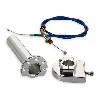 Gasgriff (schnell), alu, Qualitätsprodukt + Kabel, blau, Ersatzteile Dirt bike