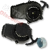 Original Seilzugstarter für pocket bike Supermoto aus Aluminium mit Anlasserritzel - Graphit schwarz, Teile Pockets Supermoto
