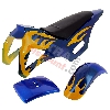 Verkleidung pocket bike cross (Blau - Gelb, Typ 1), Pocket Cross Teile