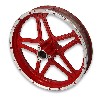 Felge hinten rot für Pocket bike cross (10'', Typ 1), Dirt Nitro Teile