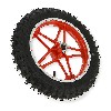 Komplettes Hinterrad rot für Pocket bike cross (10'', Typ 1), Dirt Nitro Teile