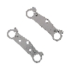 Gabelbrücke Tuning (Paar) für pocket bike, chrom, Teile Pockets Supermoto
