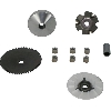 Variator für 4-Takt Motor 50 ccm Typ GY6 (Typ 1), Chinesische Motorroller Teile