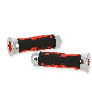 Griffe rutschfest dirt bike Flamme (rot - schwarz) Typ 3 Pocket ZPF