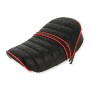 Sitzbank aus Leder Schwarz Rot für Monkey 50 ccm bis 125 ccm (Typ 3)