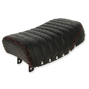 Sitzbank aus Leder Schwarz Rot für Monkey 50 ccm bis 125 ccm (Typ 4)