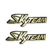 2 x Plastikaufkleber mit SkyTeam-Logo für Bubbly-Panzer