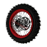 Rad hinten komplett 12', rot, für dirt bike AGB29