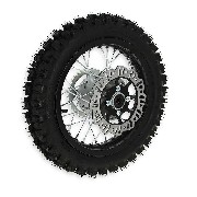 Rad hinten 12'', schwarz, Spikes 12 mm für dirt bike AGB27