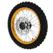 Rad vorn komplett 14'', gold, für dirt bike AGB29