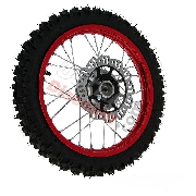 Rad vorn 14'', rot, Spikes 10 mm, für dirt bike AGB27