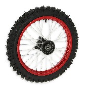 Rad vorn komplett 14', Rot, für dirt bike AGB29