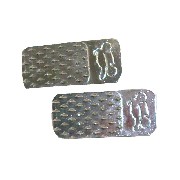 Fußrasten aus Aluminium, alufarben, für Typ 1