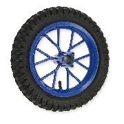 Komplettes Hinterrad für Pocket bike cross (8'' blau)