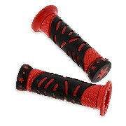 Griffe rutschfest dirt bike Stern (rot - schwarz) Typ 2 Pocket ZPF