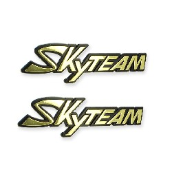 2 x Plastikaufkleber mit SkyTeam-Logo für Skymini-Panzer