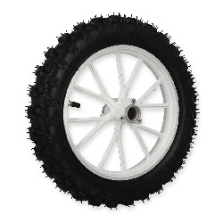 * Komplettes Hinterrad Weiß für Pocket bike cross (10'', Typ 2)