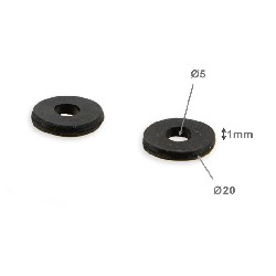 2x Gummischeibe für Verkleidung, Ersatzteile Pocket bike