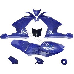 Verkleidung Kohlenfaser, blau, Sonderausgabe für pocket bike MT4