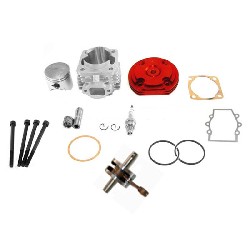 Kit 53 ccm 4 Schleusen + Kurbelwelle Racing Achse 10 mm (Typ B rot)