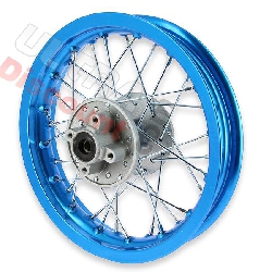 Felge hinten 12'' hellblau für dirt bike (Typ 1)