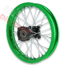 Felge hinten 14', grün, für dirt bike AGB30 (Typ 4)