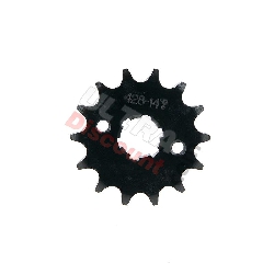 Ritzel, verstärkt, 14 Zähne für dirt bike (428 : Ø:20mm), Ersatzteile Dirt bike