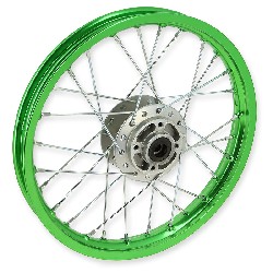 Felge vorn 14'', grün, für dirt bike AGB27 (Typ 1)