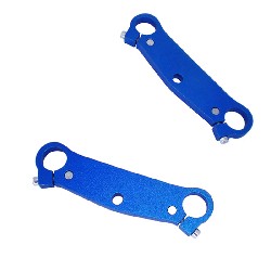 Gabelbrücke Tuning (Paar) für pocket bike Nitro, blau