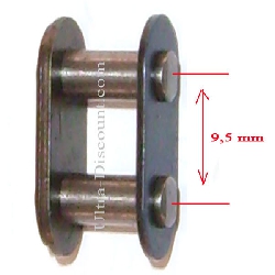 Nietschloss GROSSE GLIEDER 9,5 mm für dirt bike