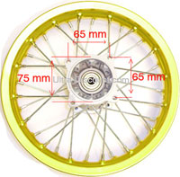 Felge hinten 1,40 x 10'', gold, für dirt bike (Typ 1) Bilder 1