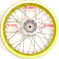 Felge hinten 1,40 x 10'', gold, für dirt bike (Typ 1) Bilder 2